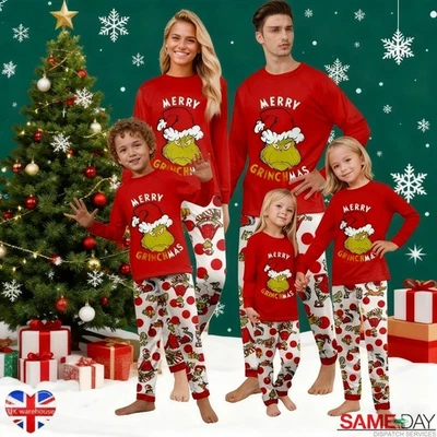 Family Matching Christmas Pyjamas The Grinch Adult Kids Nightwear Pajamas 2025