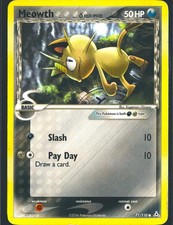 Meowth 71/110 Common Holon Phantoms Pokemon Lightly Played