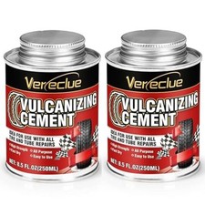 Vulcanizing Cement, Clear Tire Repair Glue, All Purpose Rubber Cement- 17FL.Oz