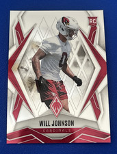 Panini Phoenix 2025 Will Johnson Rookie Card RC #221 Arizona Cardinals NFL. rookie card picture