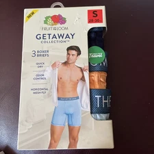 Fruit Of The Loom Getaway Collection Men's Small (28-30) Boxer Brief Underwear