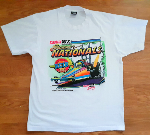 Vintage 90s Drag Racing T Shirt Summer Nationals