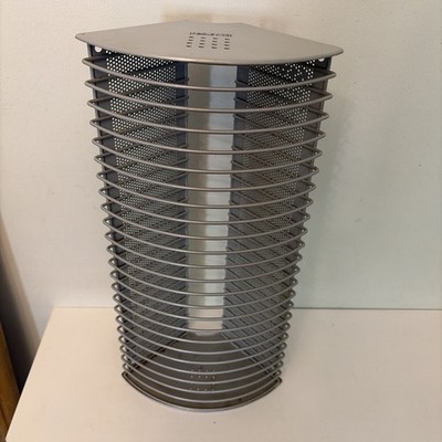 Vintage Techpoint Silber Metall CD Rack 90er Y2K Curved Tower für 24 CDs