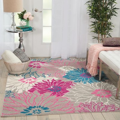 NOURISON HOME NOURISON PASSION 5'3'' X 7'3'' GREY CONTEMPORARY INDOOR RUG -MULTI