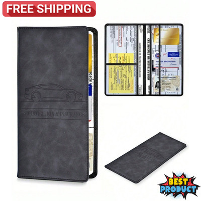 Document Folder Registration & Insurance Holder Wallet Case for Car, Bike, Truck