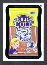 WACKY PACKAGES SERIES ANS #10 - ROLD COLD PRETZELS - STICKER #19 - MINT!!