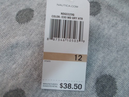 Girls Nautica $38.50 Gray Polka Dot Dress Sizes 7 - 12 - Picture 4 of 4