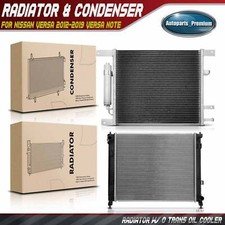 Kit de refrigeración de radiador y condensador de CA para Nissan Versa 2012-2019 Versa Note 14-19