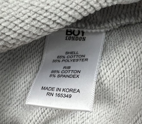 BOY London Sudadera con Capucha NUEVA Grande Gris Sudadera con Capucha Deja que los Débiles Se Hagan Fuertes - Imagen 8 de 8