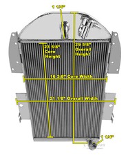 Jr Champion 3 Row Radiator For 1934-1936 Chevrolet Pickup Factory 6 Cylinder Eng