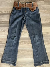 Vintage Margaret Godfrey/Fox Run 1960s Denim Jeans, Women's 29" X 31" Two Tone