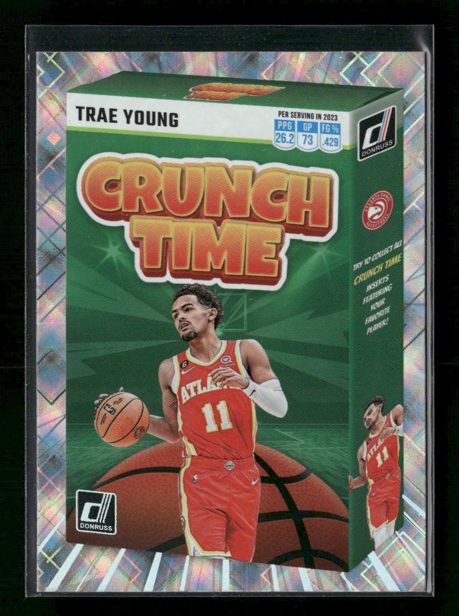 2023-24 Donruss #14 Trae Young Crunch Time Diamond