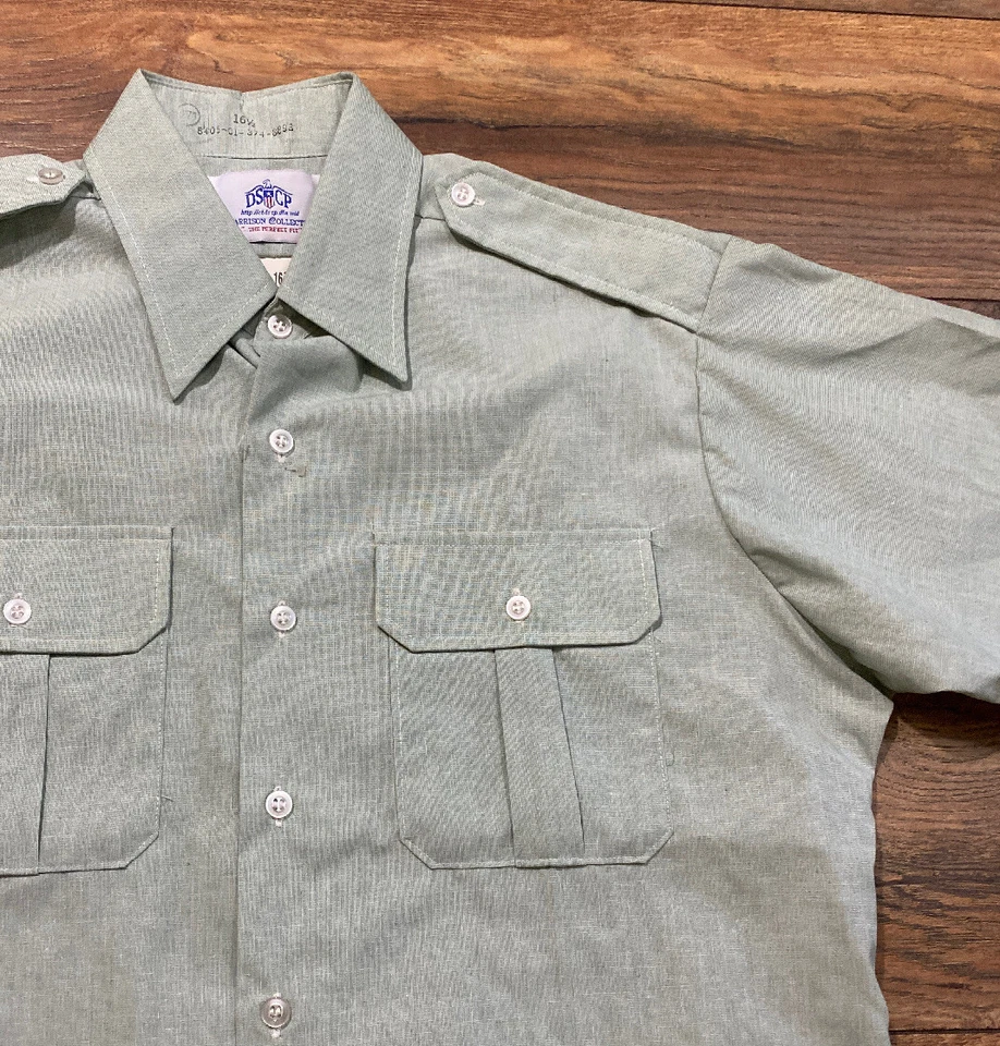 Мужская сорочка с коротким рукавом DSCP Army, цвет: AG 415, размер 16 1/2 - Изображение 3 из 3