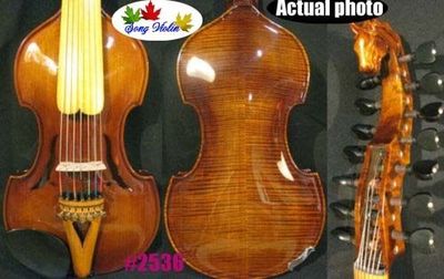 Excellent unique song Master 7×7 strings 14'' Viola d'Amore, horse scroll #2536