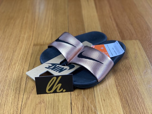 nike womens slides rose gold