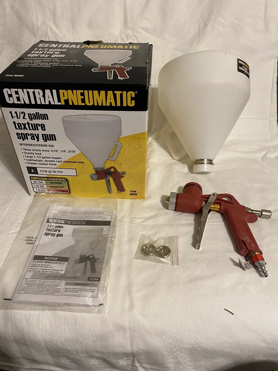 Central Pneumatic 1 1 2 Gallon Texture Spray Gun 66103 Paint