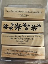 Stampin Up 2005 QUOTES TO LIVE BY George Will, Max Frisch Inspirational Retired