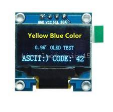 0.96" Yellow &Blue I2C IIC 128X64 OLED Serial LCD LED Display Module for Arduino