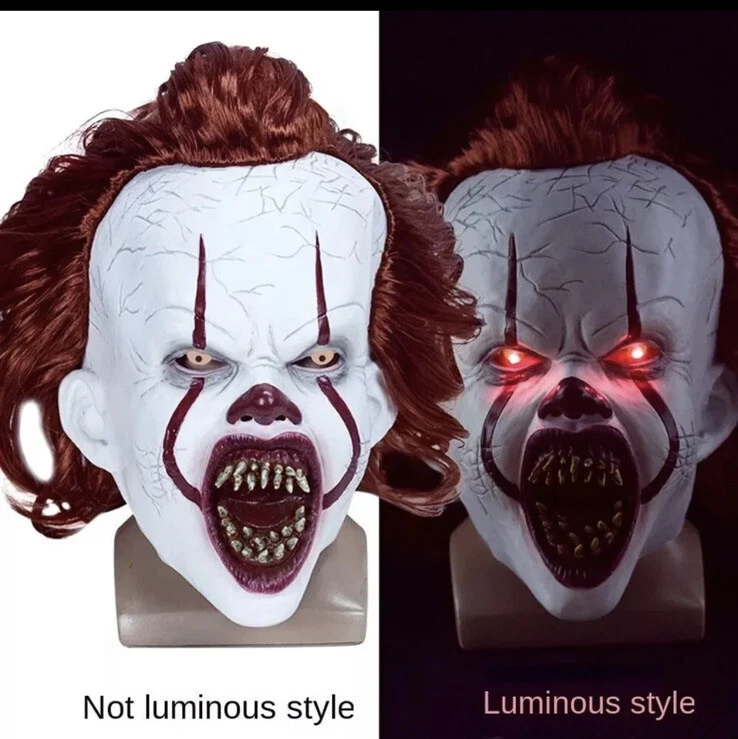 Pennywise Clown Pennywise Clown LED Mask Stephen King's IT - Horror Halloween - Bild 2 von 2