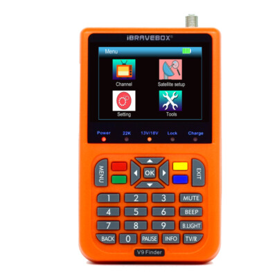 Digital Satellite Finder V9 Signal DVB-S/S2 H.265 MPEG-4 3.5 inch LCD FTA Sat SF