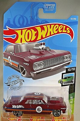 2019 Hot Wheels #62 Speed Blur 10/10 '64 CHEVY CHEVELLE SS Burgandy Variant wMC5