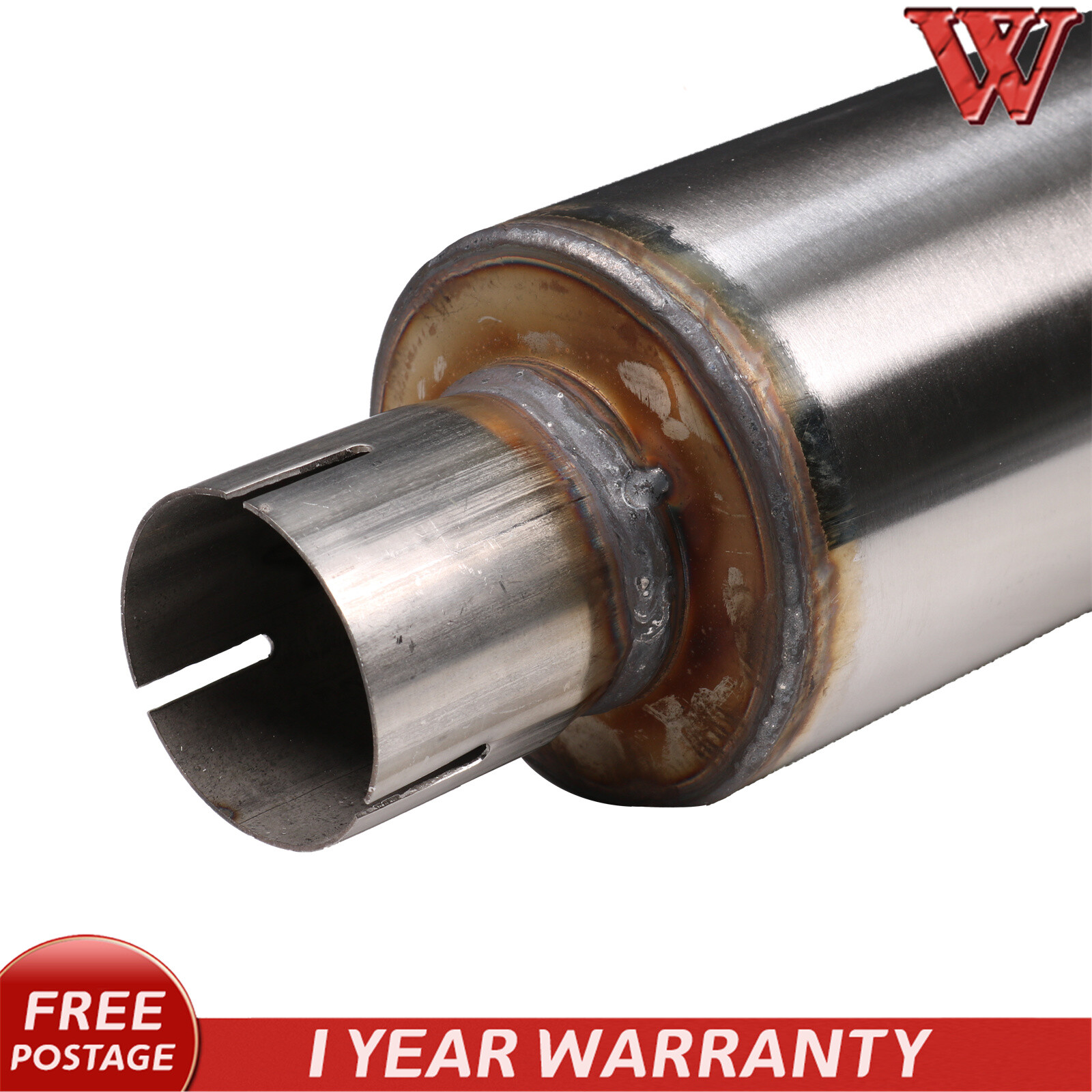 UNIVERSAL RESONATOR EXHAUST SILENCER LONG BACK BOX STAINLESS eBay