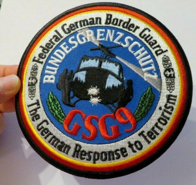 GSG-9 Polizei BGS 1985 TERROR Abzeichen INOFFIZIELL 12,8 cm Patch BUNDESPOLIZEI