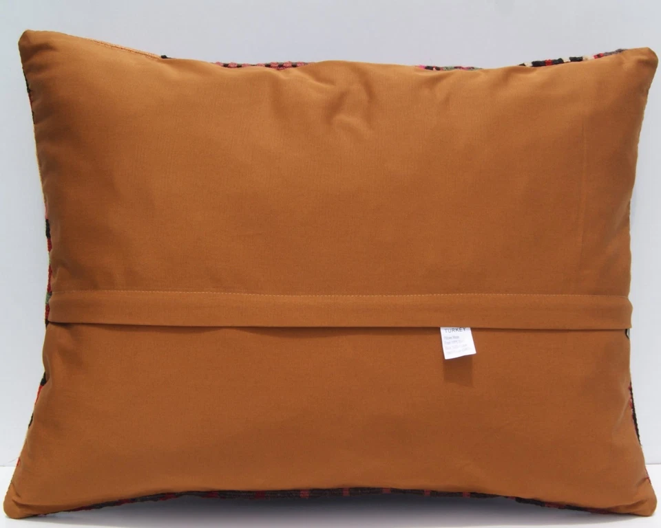 24"x18" Caucasian Handmade Wool Kilim Pillow Authentic Design, 60x45 cm pillow - Image 3 of 3