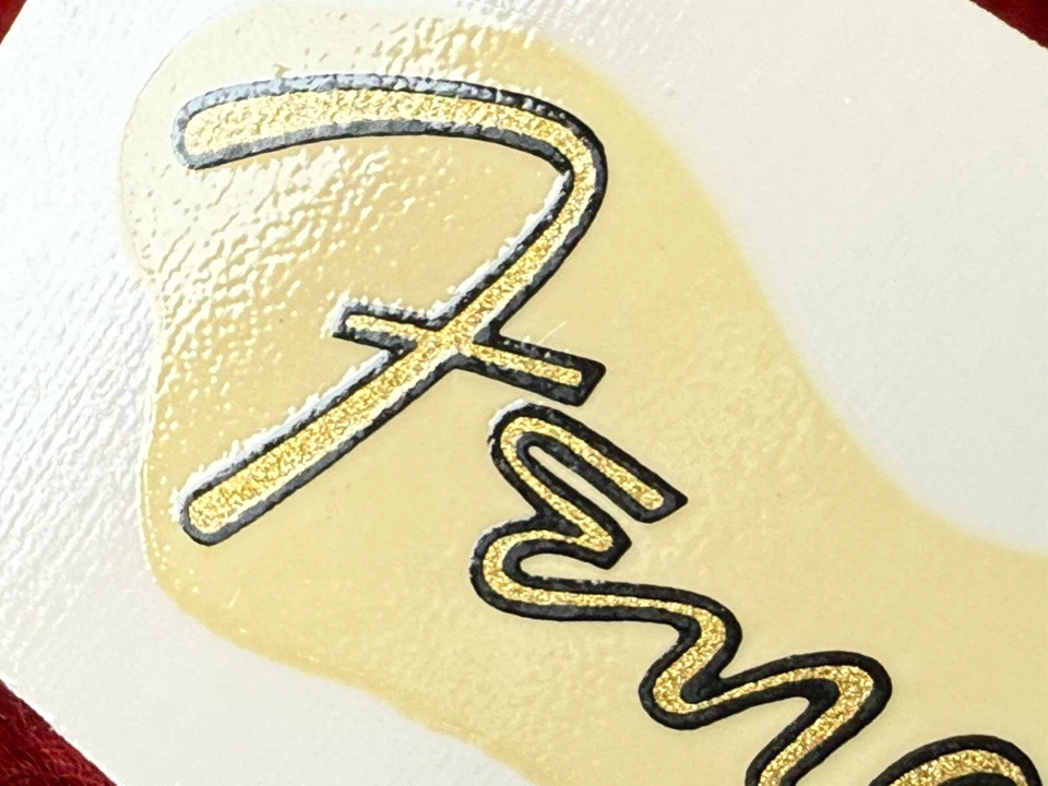 Fender Stratocaster Spaghetti 1961 1962 2 número de patente tobogán acuático calcomanía Strat Foto 2 de 3