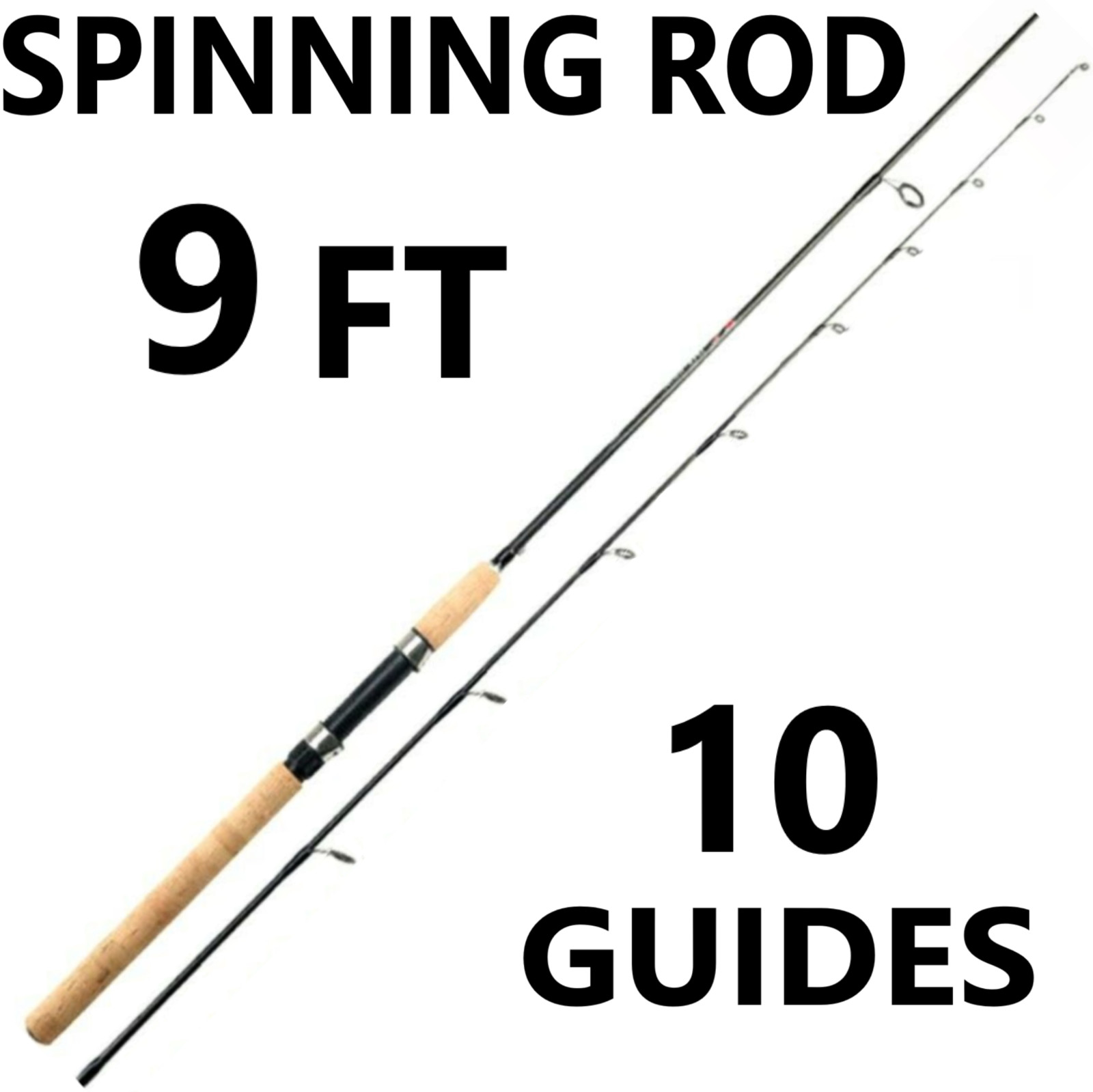 Fishing Pole Spinning Rod Carbon Fiber Portable Medium Fast 