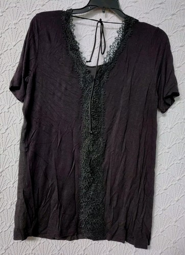 Womens Blouse Kate & Mallory Size S Black with Lace Pre-owned - Picture 6 of 7