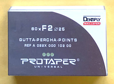 Dentsply Protaper Univeral Obturation Gutta Percha Points F2 (1 pack of 60)
