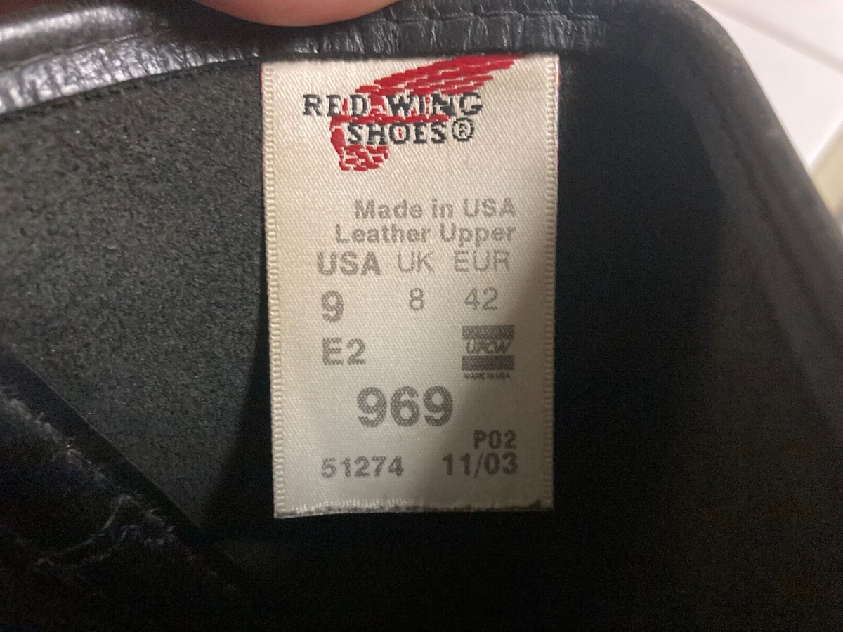 Red Wing 969 Engineer Biker Black Leather Boots Size 9 EE Soft Toe Made in USA Red Wing 2966 Engineer - Black Klondike Leather - Franklin & Poe main image 2
