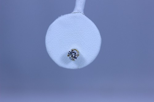 Hermosos tachuelas solitarias de diamantes SI2/I de oro amarillo de 14 quilates de 0,48 quilates 1/4"- 13071 - Imagen 2 de 6