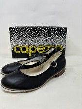 NOS NEW NIB CAPEZIO TAP DANCE SHOES Vintage Child Black Heel SIZE 12.5m