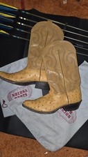 NOCONA Tan Leather Full Ostrich Quill Cowboy ...