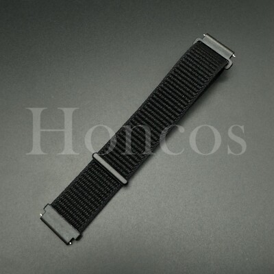 20 22 MM Black Nylon Trail Loop Strap Watch Band Quick Release Fits for Shinola