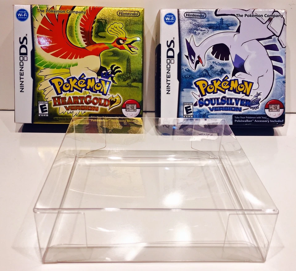 2PC Box Protector for Pokemon Heartgold / Soulsilver case Nintendo DS NTSC ONLY! - Image 2 of 4