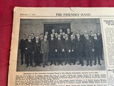 1921 Coca-Cola The Friendly Hand (Pre-Red Barrel) Company Newsletter Page RARE!