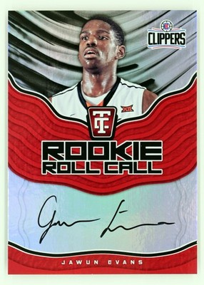 2017-18 Panini Totally Certified #RRC-JE Jawun Evans AUTO Rookie Roll Call Red