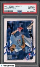 #10 2021 Topps Update #US227 Alek Manoah Toronto Blue Jays RC Rookie PSA 10