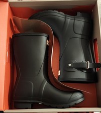 New Hunter Women's Original Short Waterproof Rain Boots Black size 7