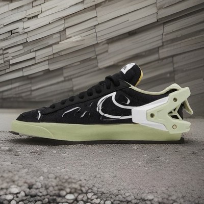 Nike Blazer Low x ACRONYM Black Olive Aura DO9373-001 Men display picture 3