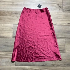 Club Monaco Women's Trycia 90s Inspired Slip Skirt Size 0 Pink