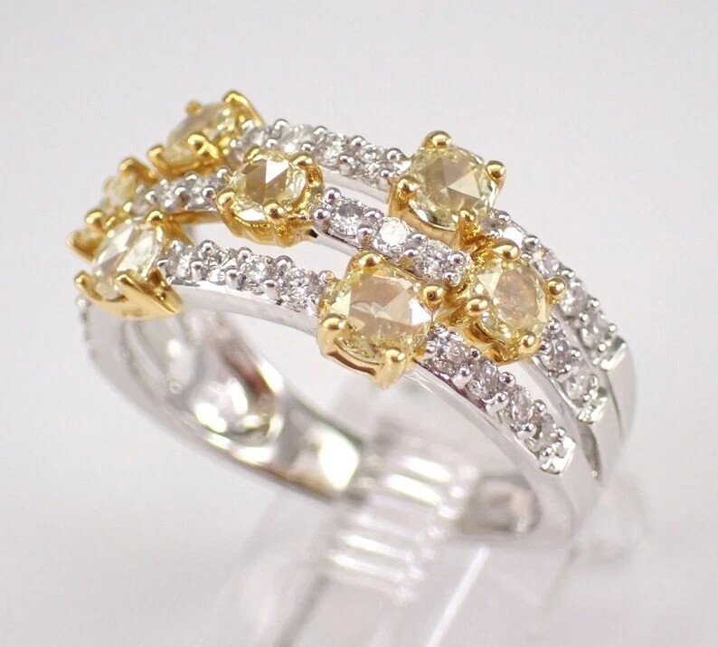 2Ct Round Cut Lab-Created Citrine Stackable Weddi… - image 3