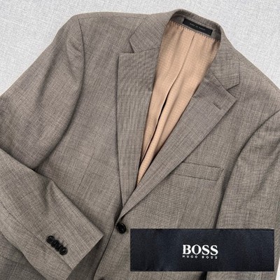 Hugo Boss Pasini2 Movie2 Virgin Wool Blazer Sport Coat Men 40S Brown Classic Ivy