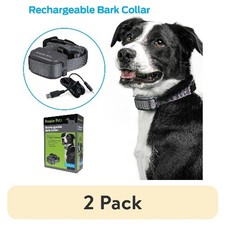 2 pack Premier Pet Rechargeable Bark Collar: Discourages Barking
