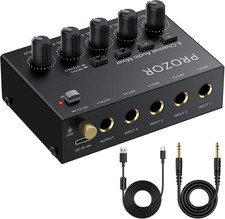 4 Channel Mini Audio Mixer Portable Line Mixer USB C Powered Compact Sound Board