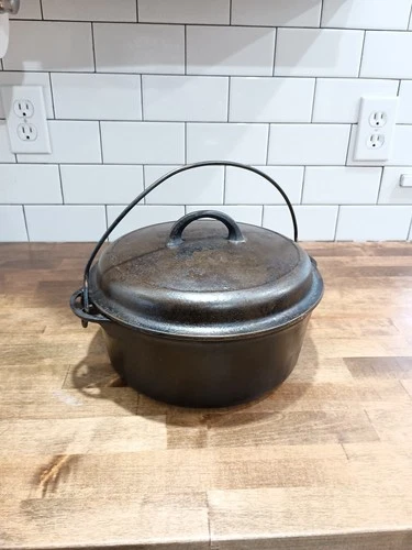 Griswold No. 8 Tite-Top Large Block Dutch Oven & Lid 1288 10" Self Basting