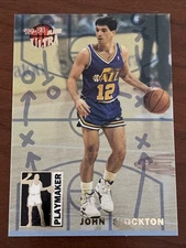 1992-93 Fleer Ultra - Playmaker John Stockton #9 Jazz HOF NM+